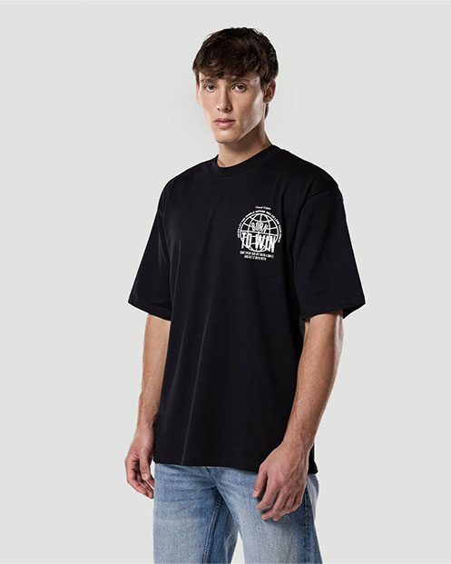 Camiseta Gráfica para Hombre-NEGRO AZABACHE