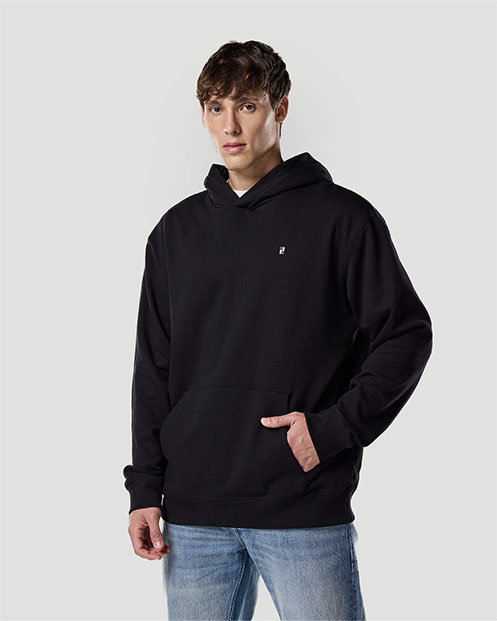 Sudadera con Capucha para Hombre-NEGRO AZABACHE