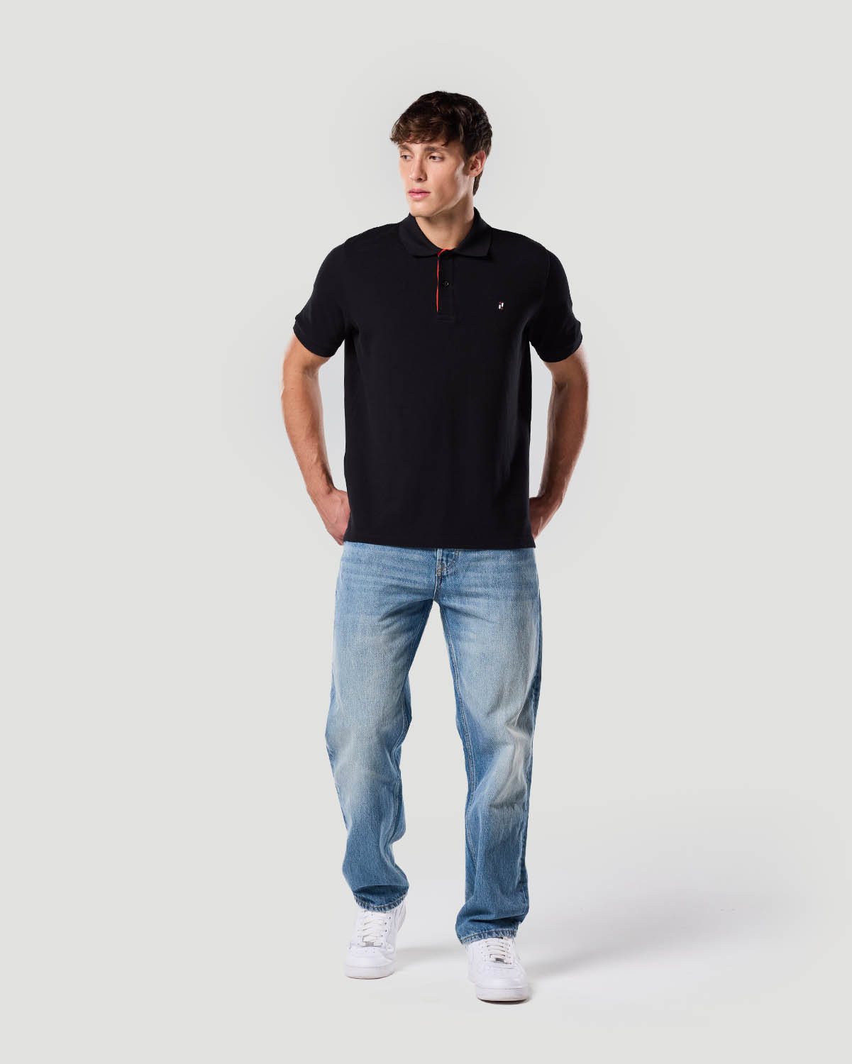 Camiseta Polo para Hombre-NEGRO AZABACHE image number 0