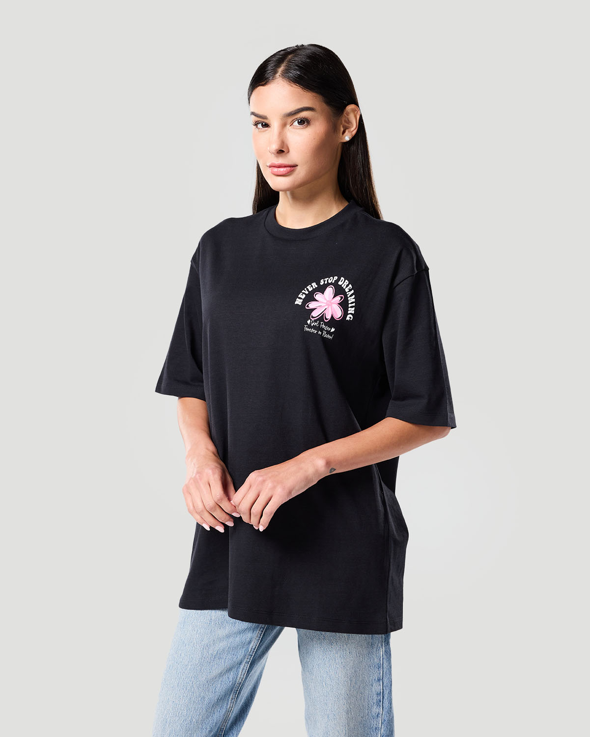 Camiseta Gráfica para Mujer-NEGRO AZABACHE image number 2