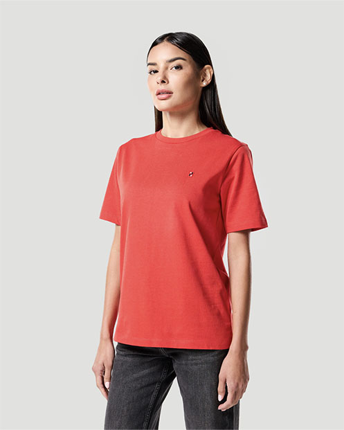 Camiseta Básica para Mujer-TOMATE