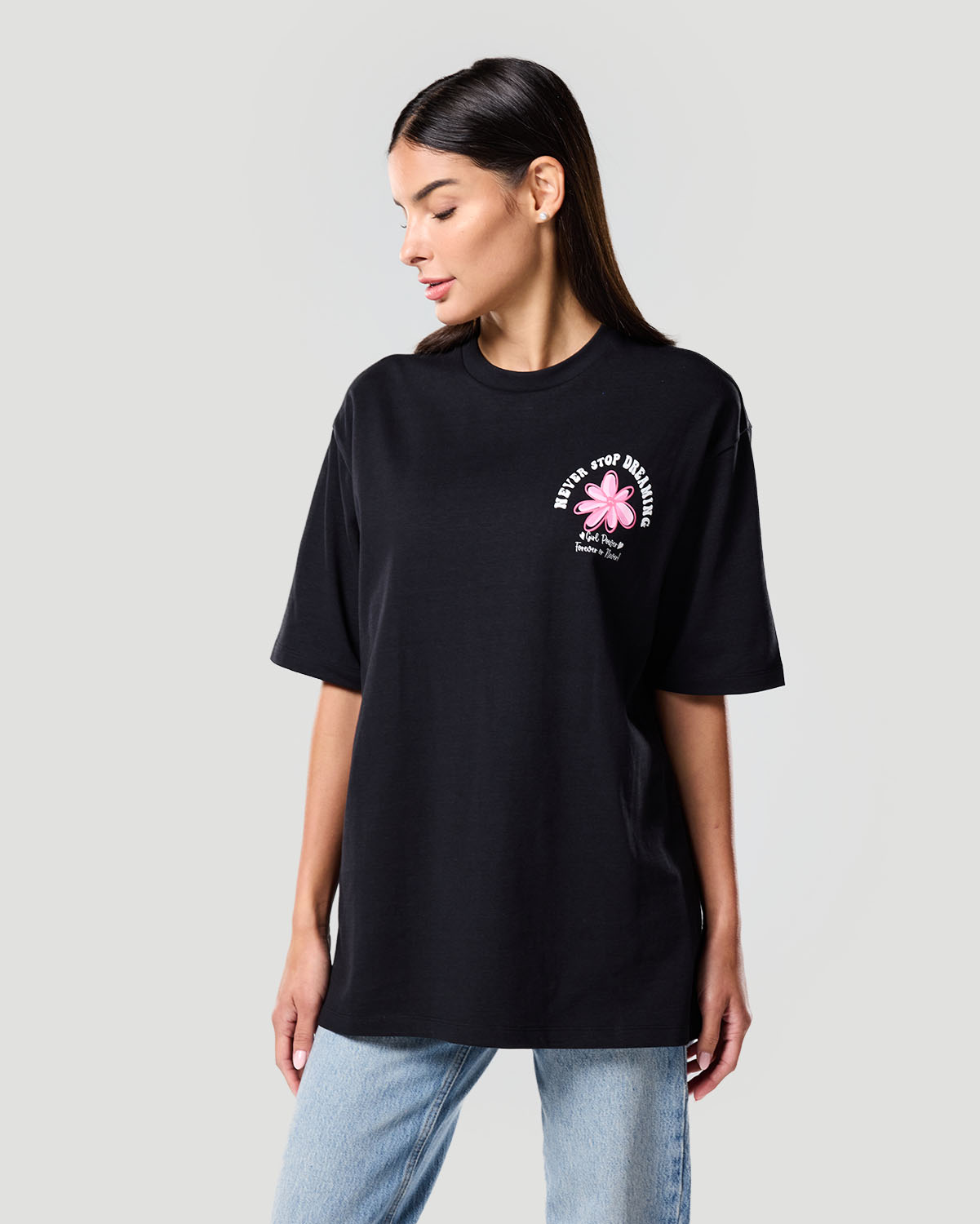 Camiseta Gráfica para Mujer-NEGRO AZABACHE image number 3