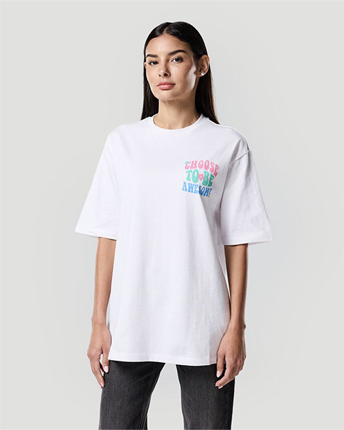 Camiseta Gráfica para Mujer-BLANCO