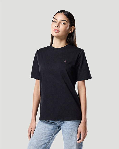 Camiseta Básica para Mujer-NEGRO AZABACHE
